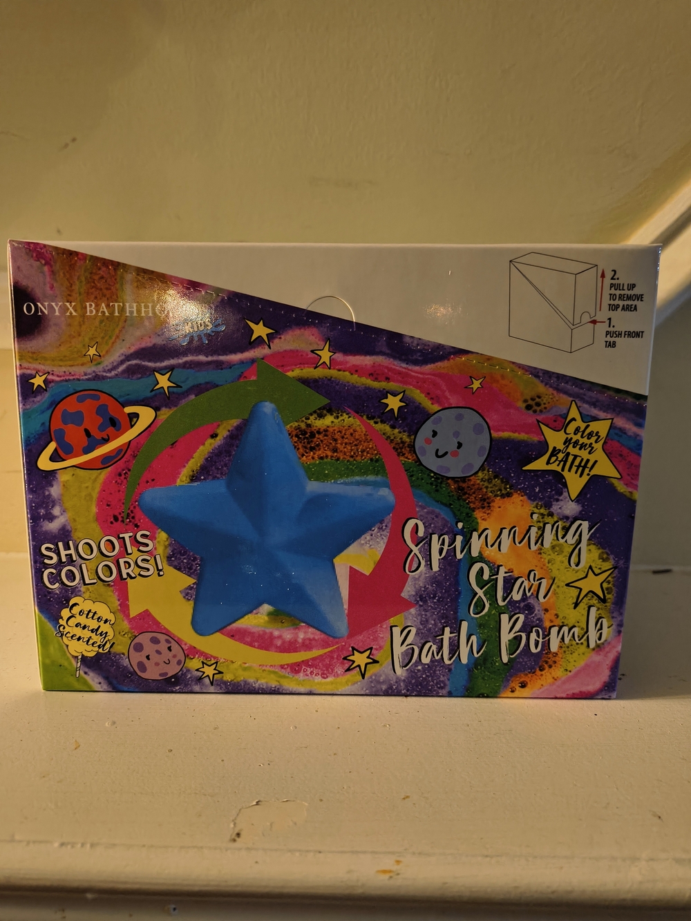 Onyx Bathhouse Kids Spinning Star Bath Bomb - Multicolor (4 Pack)